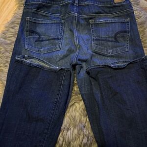 AE Classic Slight Flare “Artist” LONG Jeans / distressed cuff